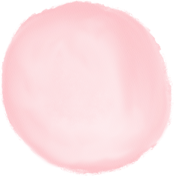 Pink Hand Painted Watercolor Circle